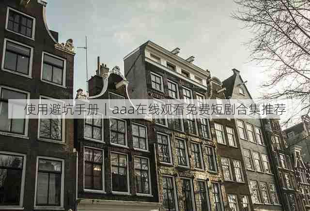使用避坑手册｜aaa在线观看免费短剧合集推荐