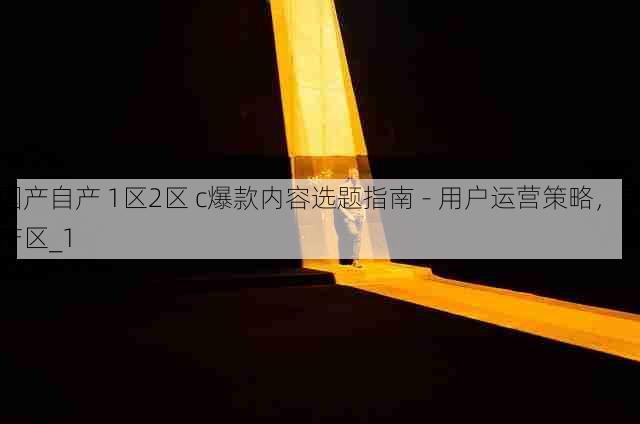 国产自产 1区2区 c爆款内容选题指南 - 用户运营策略，国产区_1