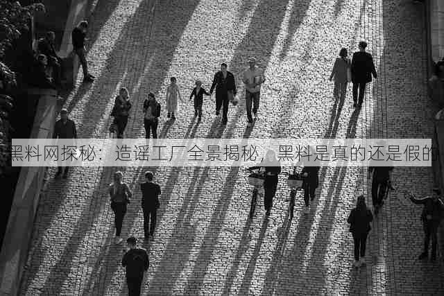 黑料网探秘:造谣工厂全景揭秘,黑料是真的还是假的