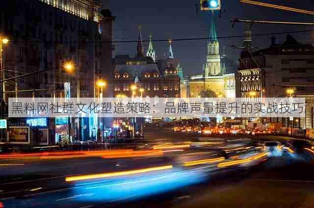 黑料网社群文化塑造策略：品牌声量提升的实战技巧