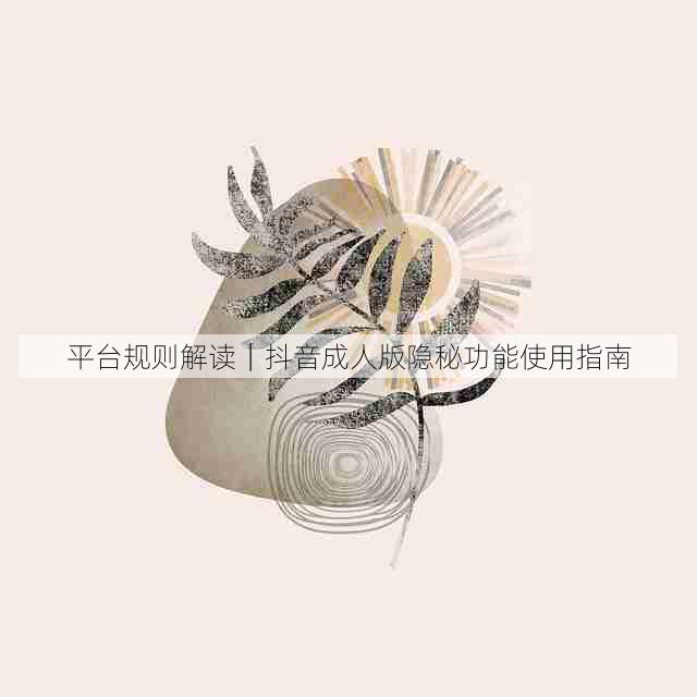 平台规则解读｜抖音成人版隐秘功能使用指南